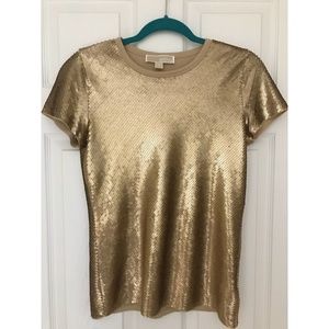 Michael Kors | Gold Sequin Top